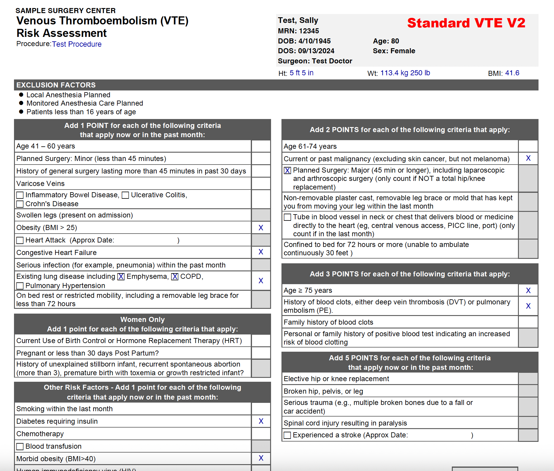 Standard VTE-2